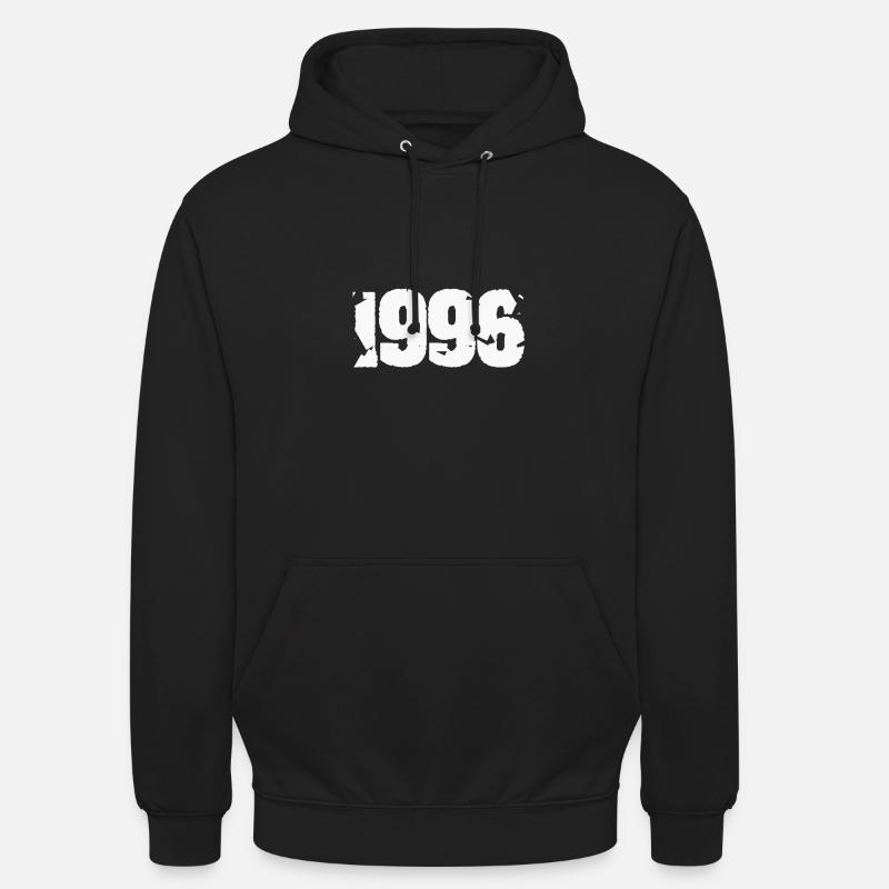 1996 - Sweat-shirt à capuche unisexe - noir