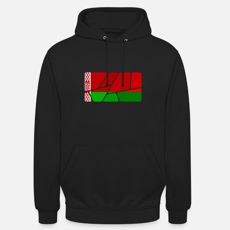 Biélorussie Biélorussie - Sweat-shirt à capuche unisexe - noir