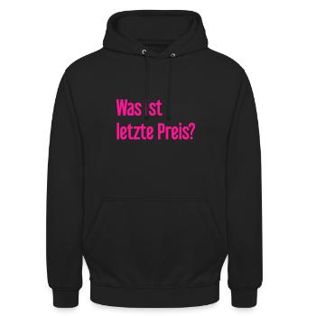 What is last price? - Unisex Hoodie - black - Front - Alina (178cm) & Michal (187cm)