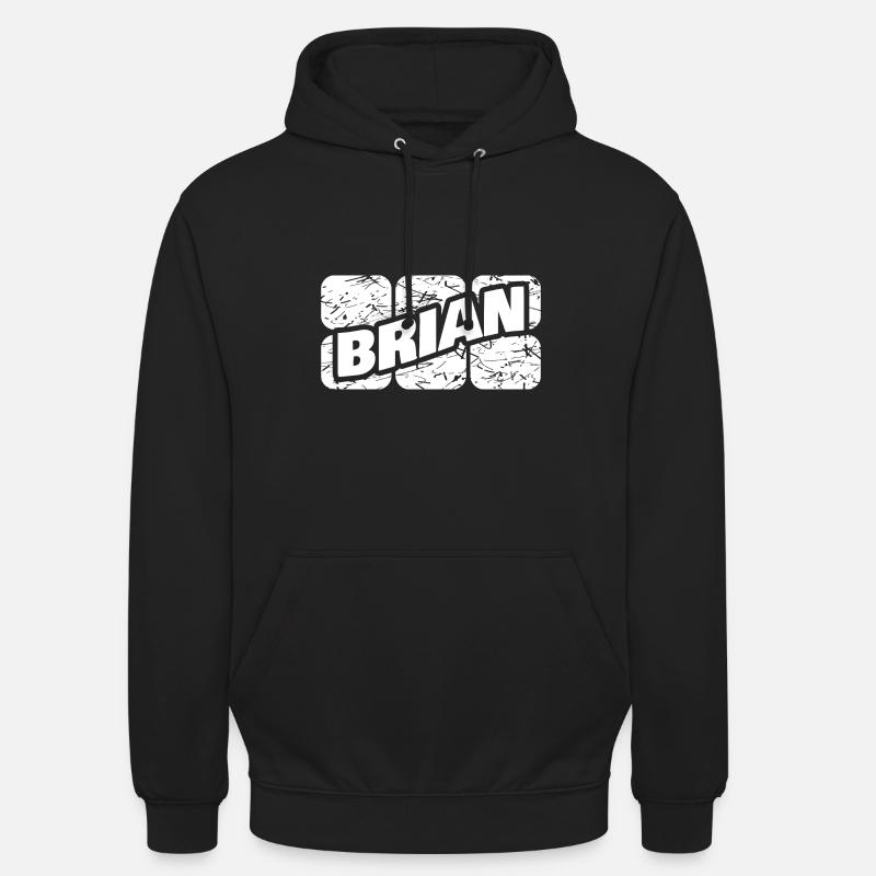 Brian Brian - Sweat-shirt à capuche unisexe - noir