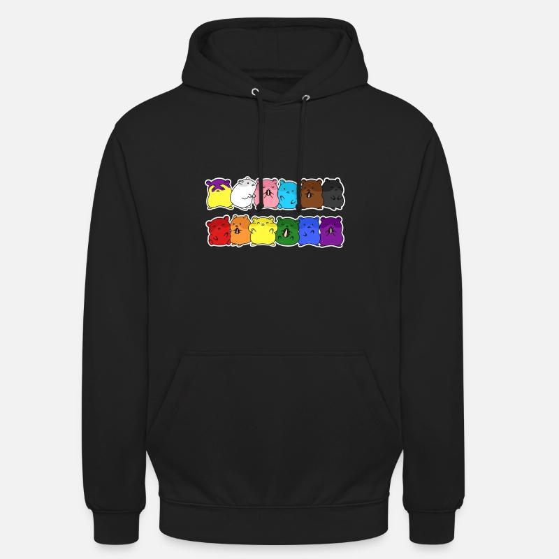 Fierté Progrès Flag Hamster Egalité - Sweat-shirt à capuche unisexe - noir