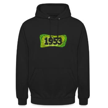 1953 1953 - Unisex Hoodie - Schwarz - Vorne - Alina (178cm) & Michal (187cm)