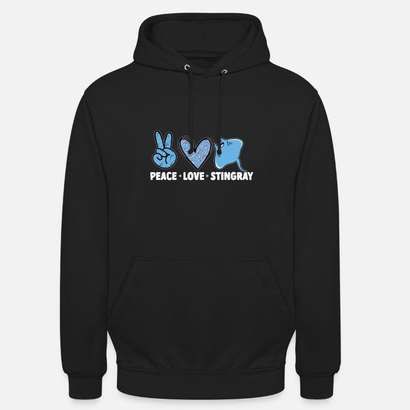 Stachelrochen Mantarochen Ozean Rochen - Unisex Hoodie - Schwarz