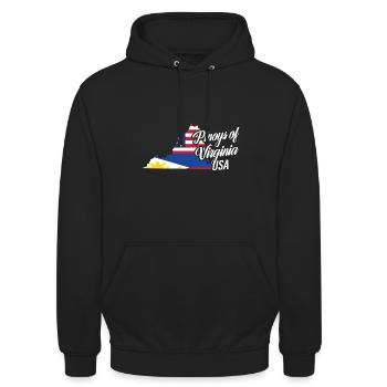 Filipinos of Virginia Design for Proud Fil-Ams - Unisex Hoodie - black - Front - Alina (178cm) & Michal (187cm)