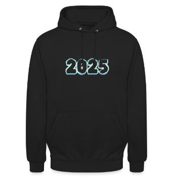 2025 - Unisex Hoodie - Schwarz - Vorne - Alina (178cm) & Michal (187cm)
