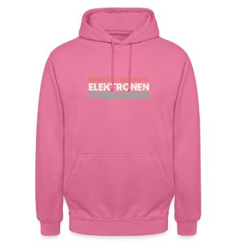 Bindung Gesucht. Elektronen Vorhanden - Unisex Hoodie - Pink - Vorne - Alina (178cm) & Michal (187cm)