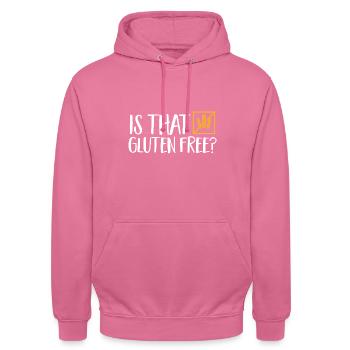 Sans gluten Intolérance au gluten - Sweat-shirt à capuche unisexe - rose - Devant - Alina (178cm) & Michal (187cm)