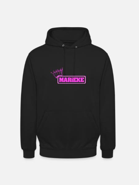Marieke - Sweat-shirt à capuche unisexe - noir