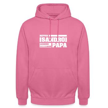 Vorname Sandro - Unisex Hoodie - Pink - Vorne - Alina (178cm) & Michal (187cm)