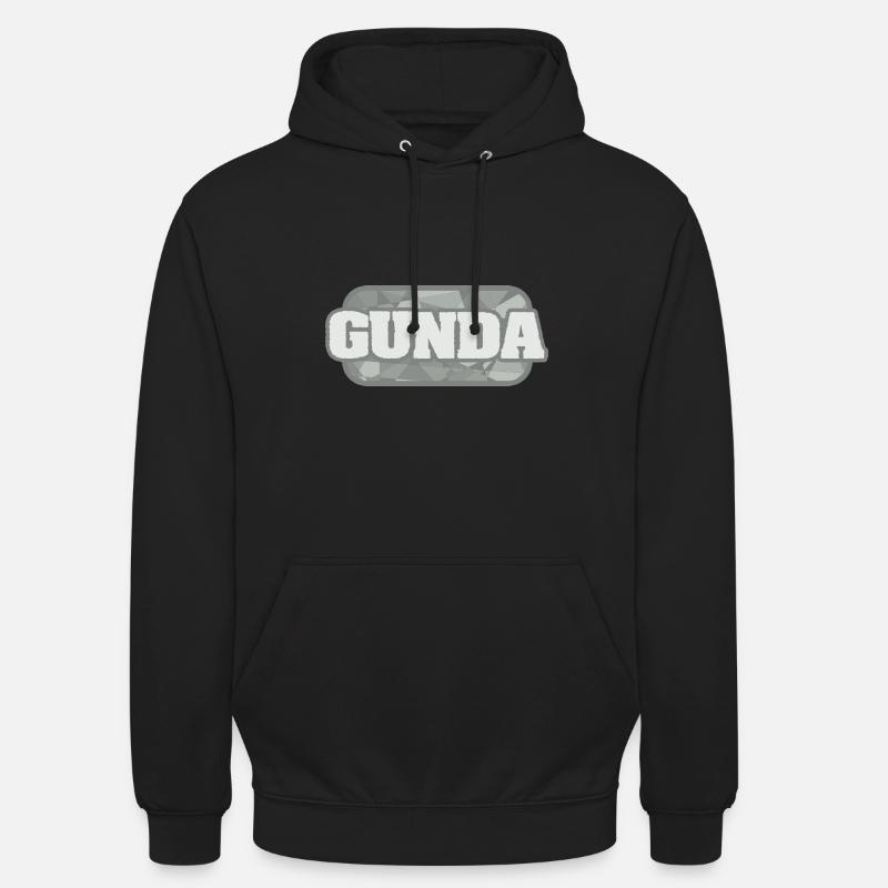 Gunda - Sweat-shirt à capuche unisexe - noir