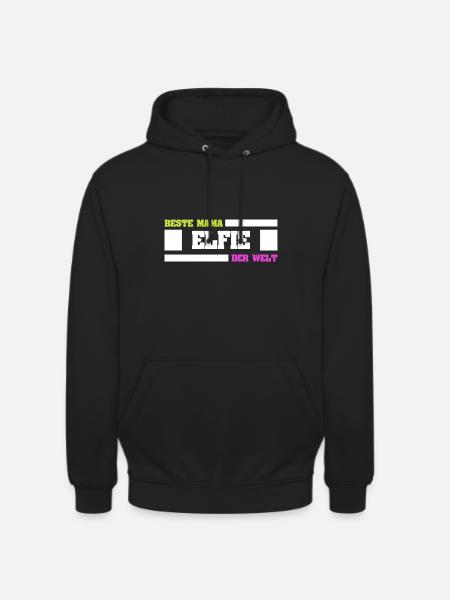 Elfie as a mother - Unisex Hoodie - black