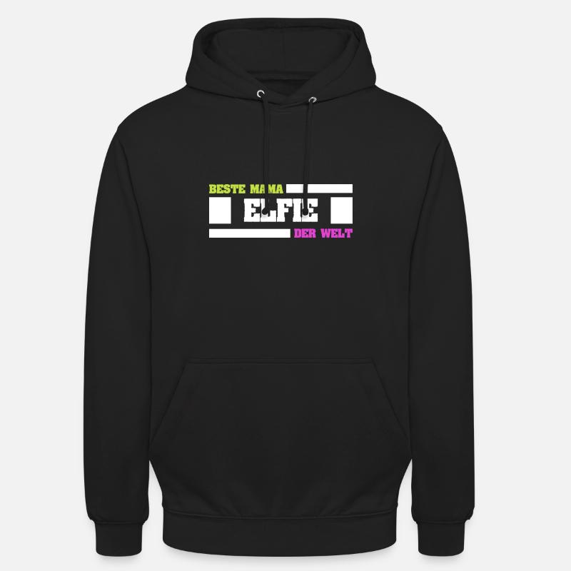 Elfie als Mutter - Unisex Hoodie - Schwarz