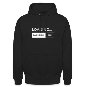 Spruch Papa Witz Vater Lustig Dad Joke Dadjoke - Unisex Hoodie - Schwarz - Vorne - Alina (178cm) & Michal (187cm)