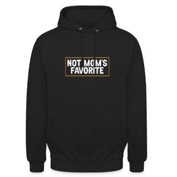 Pas l’enfant préféré de maman Fils Fille Frère ou sœur - Sweat-shirt à capuche unisexe - noir - Devant - Alina (178cm) & Michal (187cm)