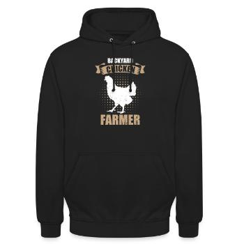 Backyard Chicken Farmer Bauer Landwirt - Unisex Hoodie - black - Front - Alina (178cm) & Michal (187cm)
