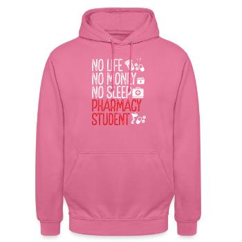 Pharmacy School Party Pharmacy Student Graduation - Unisex Hoodie - pink - Front - Alina (178cm) & Michal (187cm)