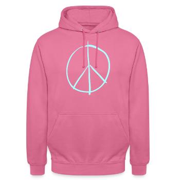 Frieden - Unisex Hoodie - Pink - Vorne - Alina (178cm) & Michal (187cm)