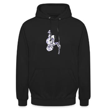 Apnée Plongée apnée Respiration Apnée Plongée profonde - Sweat-shirt à capuche unisexe - noir - Devant - Alina (178cm) & Michal (187cm)