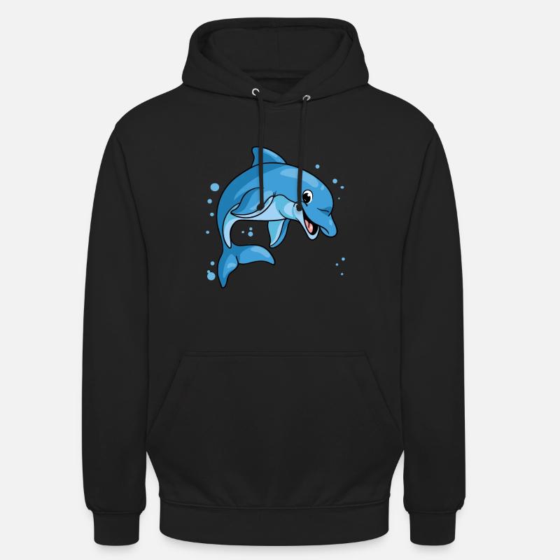 Dauphin Dauphin - Sweat-shirt à capuche unisexe - noir