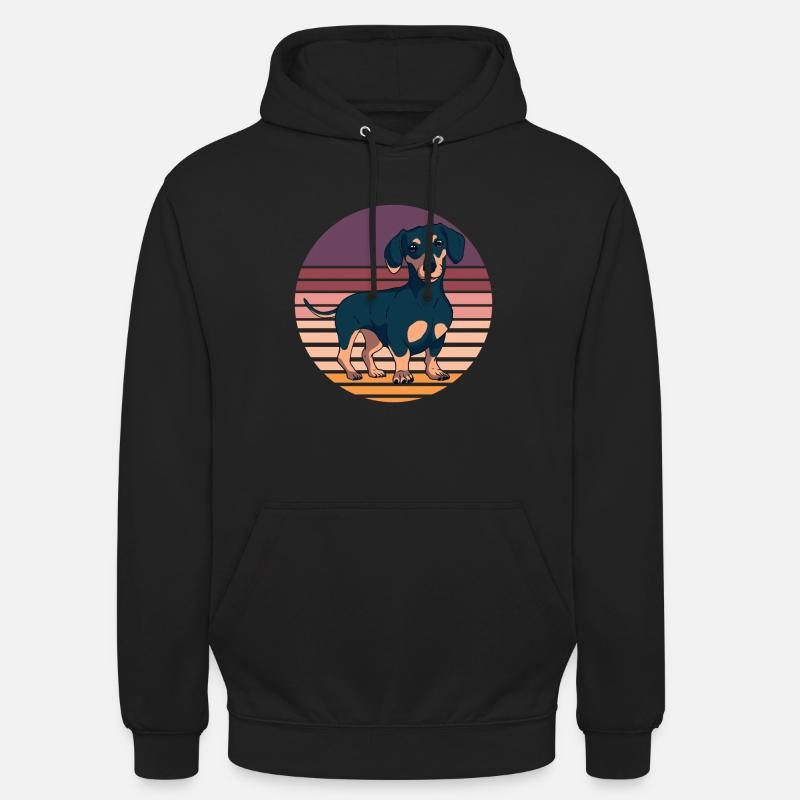 Dachshund Teckel Dackel - Unisex Hoodie - Schwarz