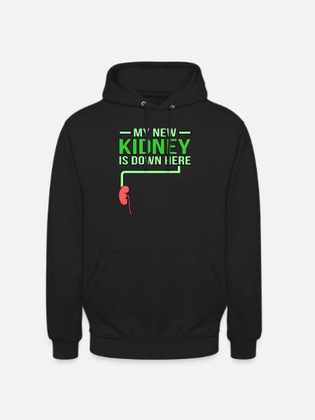 The kidney is down here - Unisex Hoodie - black