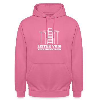 Leiter vom Rechenzentrum Gärtner Garten Gärtnerei - Unisex Hoodie - Pink - Vorne - Alina (178cm) & Michal (187cm)