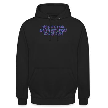 Fouls nur - Unisex Hoodie - Schwarz - Vorne - Alina (178cm) & Michal (187cm)