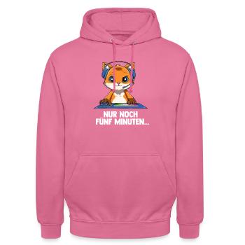 Streamen Videospiele Fuchs - Computerspiele Online - Unisex Hoodie - Pink - Vorne - Alina (178cm) & Michal (187cm)