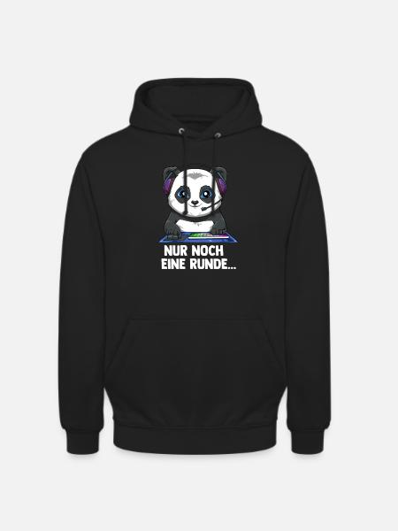 Gaming Panda - Computerspiele Videospiele - Unisex Hoodie - Schwarz