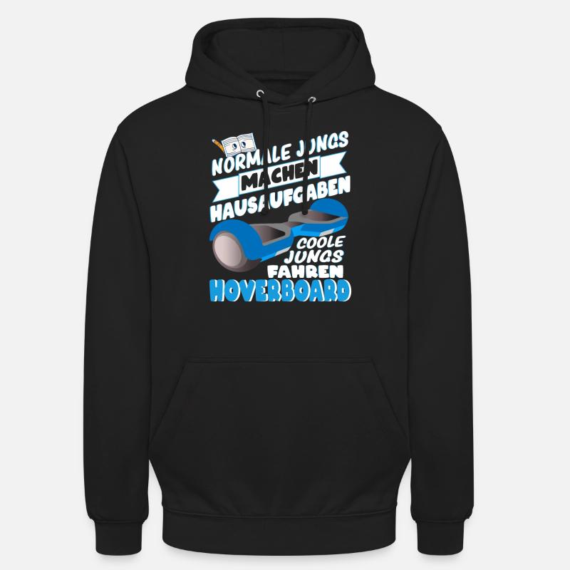 Hoverboard Coole Jungs fahren Hoverboard - Unisex Hoodie - Schwarz