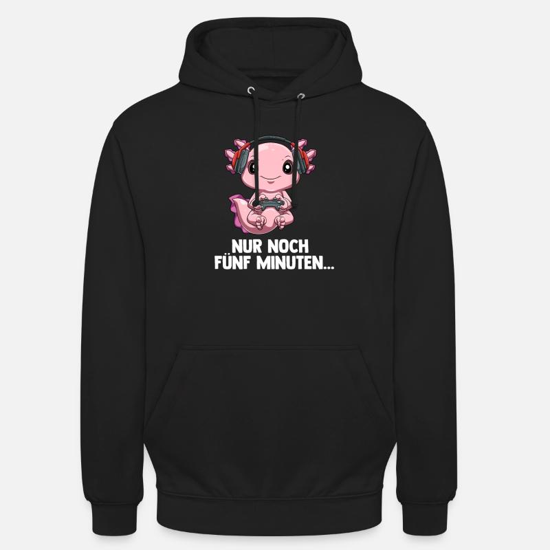 Streamen Videospiele Axolotl - Computer Spiele - Unisex Hoodie - Schwarz