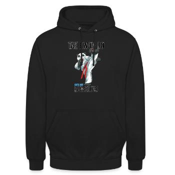 Panda Taekwondo - Lustige TKD Koreanische - Unisex Hoodie - Schwarz - Vorne - Alina (178cm) & Michal (187cm)