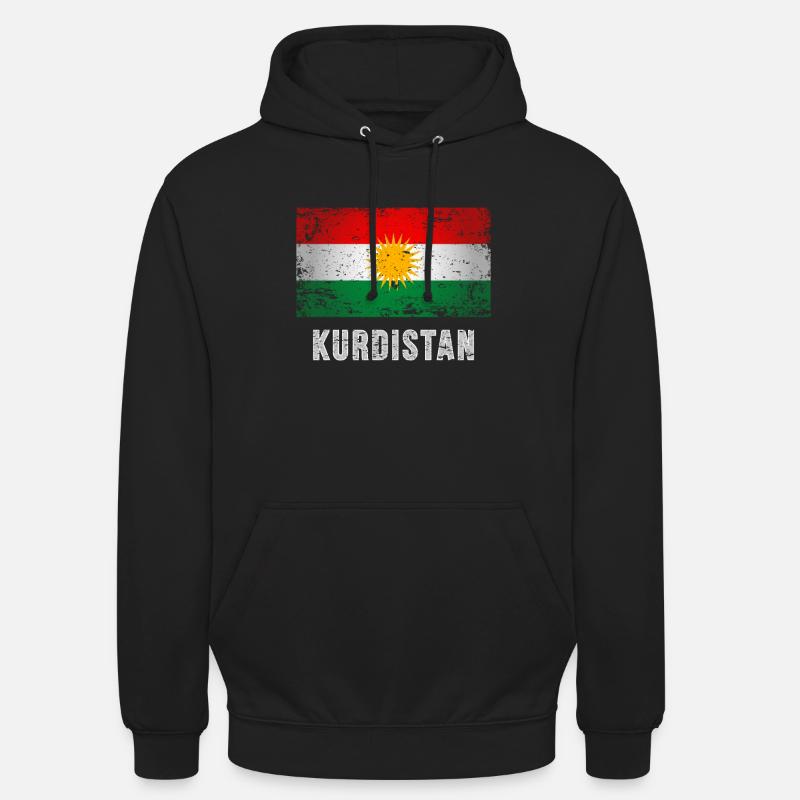 Drapeau kurde Kurdistan - Sweat-shirt à capuche unisexe - noir