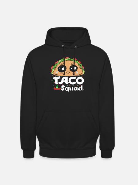 Cute Taco Squad Funny Mexican - Unisex Hoodie - black