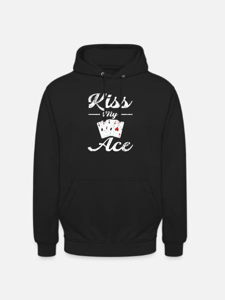 Poker Embrasse mon as - Sweat-shirt à capuche unisexe - noir