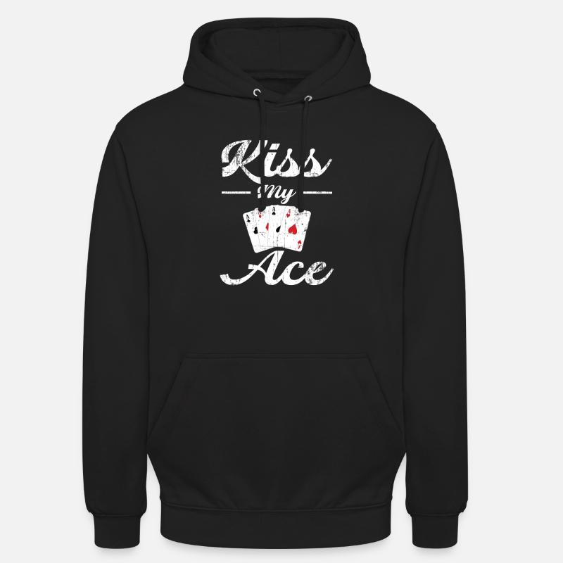 Poker Embrasse mon as - Sweat-shirt à capuche unisexe - noir