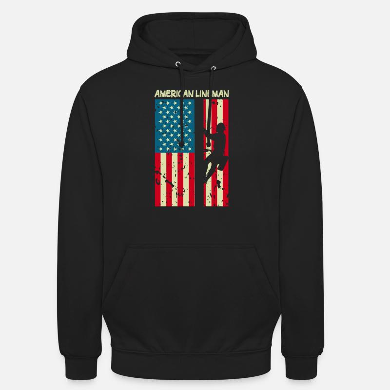 Linemed - Sweat-shirt à capuche unisexe - noir