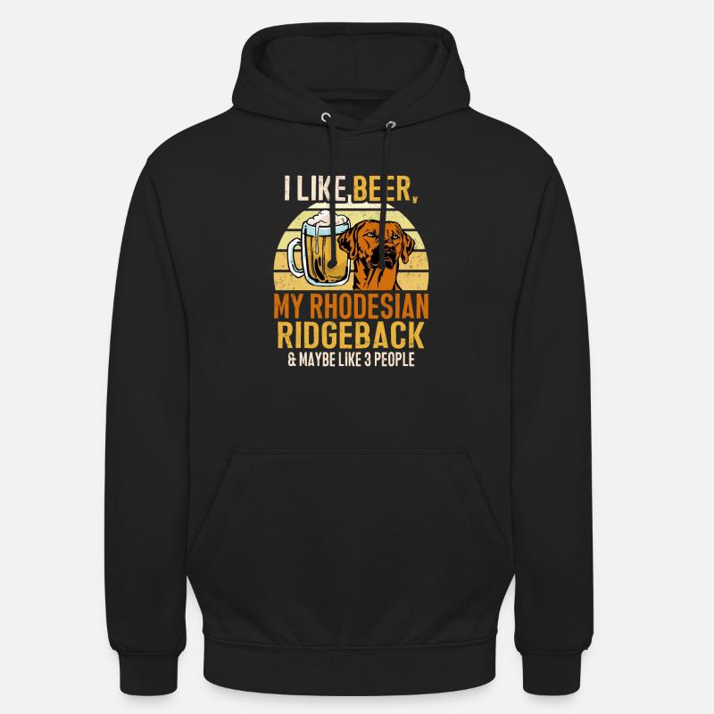 Chien Rhodesian Ridgeback - Sweat-shirt à capuche unisexe - noir