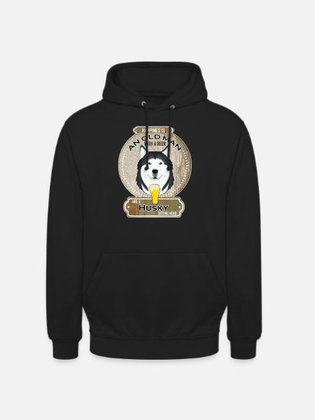 Husky Dad Beer Lover - Unisex Hoodie - black
