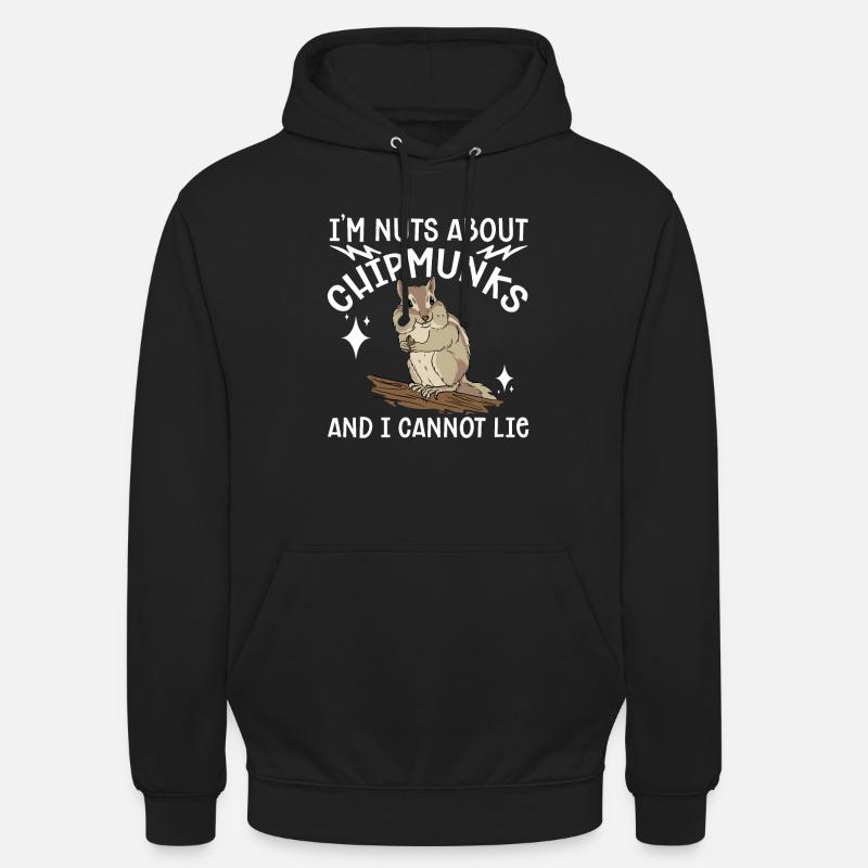 Cadeau de rongeur chipmunk - Sweat-shirt à capuche unisexe - noir