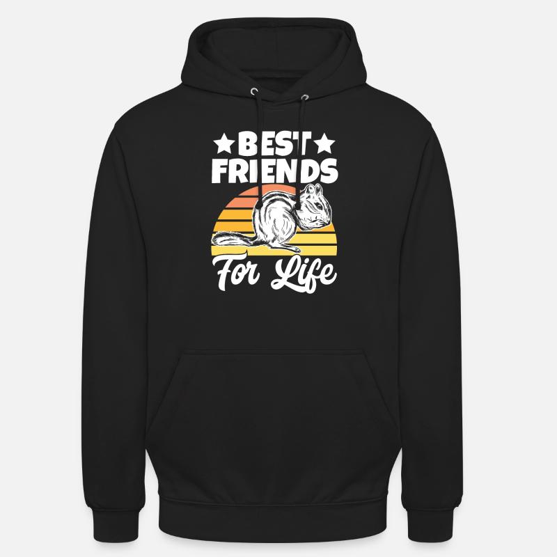 Cadeau de rongeur chipmunk - Sweat-shirt à capuche unisexe - noir