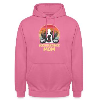 St. Bernard Gift Dogs - Unisex Hoodie - pink - Front - Alina (178cm) & Michal (187cm)