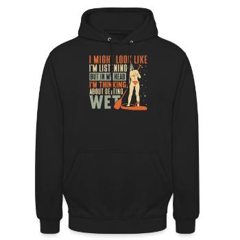 SUP Paddle Board Paddleboarding - Unisex Hoodie - black - Front - Alina (178cm) & Michal (187cm)