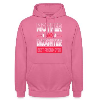 Mère Fille Meilleure Amie - Sweat-shirt à capuche unisexe - rose - Devant - Alina (178cm) & Michal (187cm)
