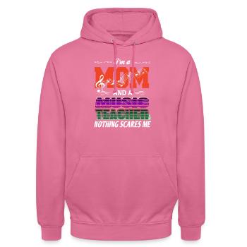 A MOM & A Music Teacher Nothing Scares Me Vapor - Unisex Hoodie - Pink - Vorne - Alina (178cm) & Michal (187cm)