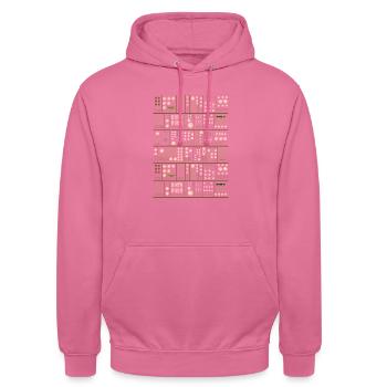 Modular Synthesizer Dj Analog Synth Vintage - Unisex Hoodie - Pink - Vorne - Alina (178cm) & Michal (187cm)