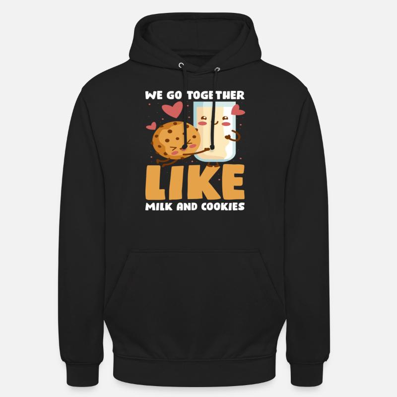 Lait et biscuits Biscuit drôle - Sweat-shirt à capuche unisexe - noir