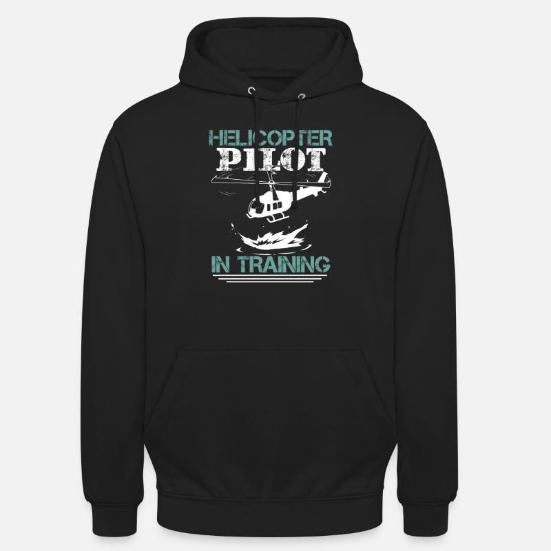 Drôle de pilote d’hélicoptère - Sweat-shirt à capuche unisexe - noir