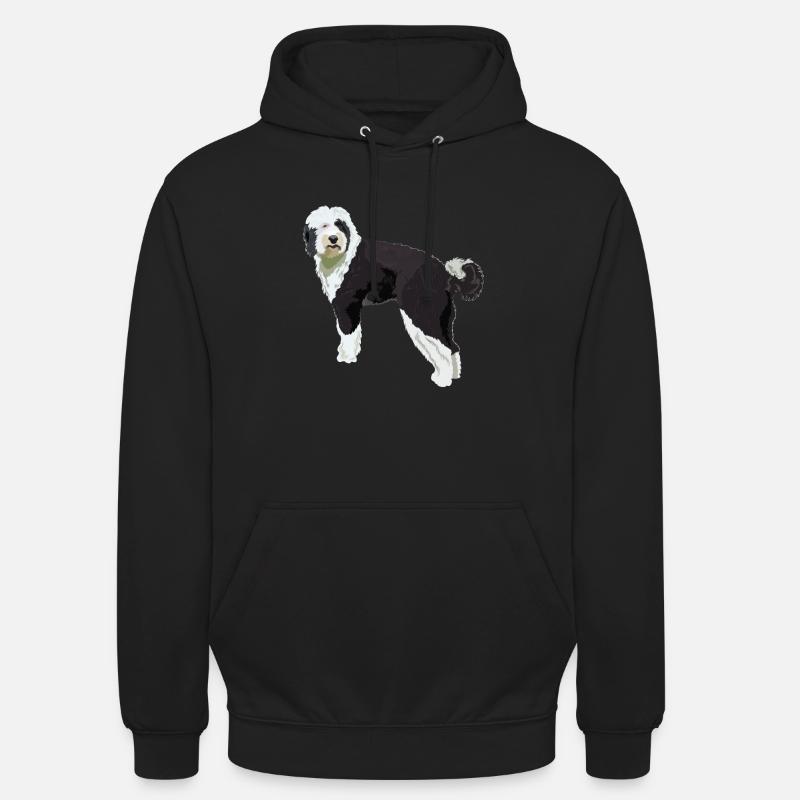 Cadeau de chien Sheepadoodle - Sweat-shirt à capuche unisexe - noir