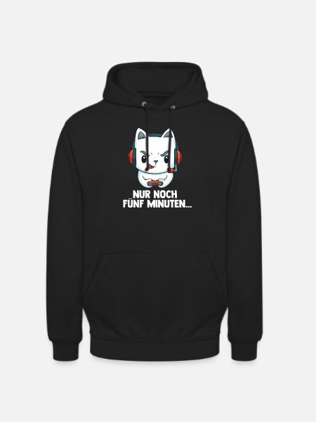 Streamen Videospiele Katze - Computer Spiele - Unisex Hoodie - Schwarz